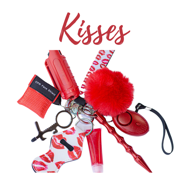 "Kisses" Safety Keychain