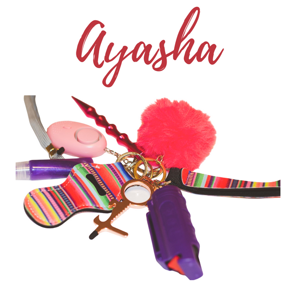 "Ayasha" Safety Keychain