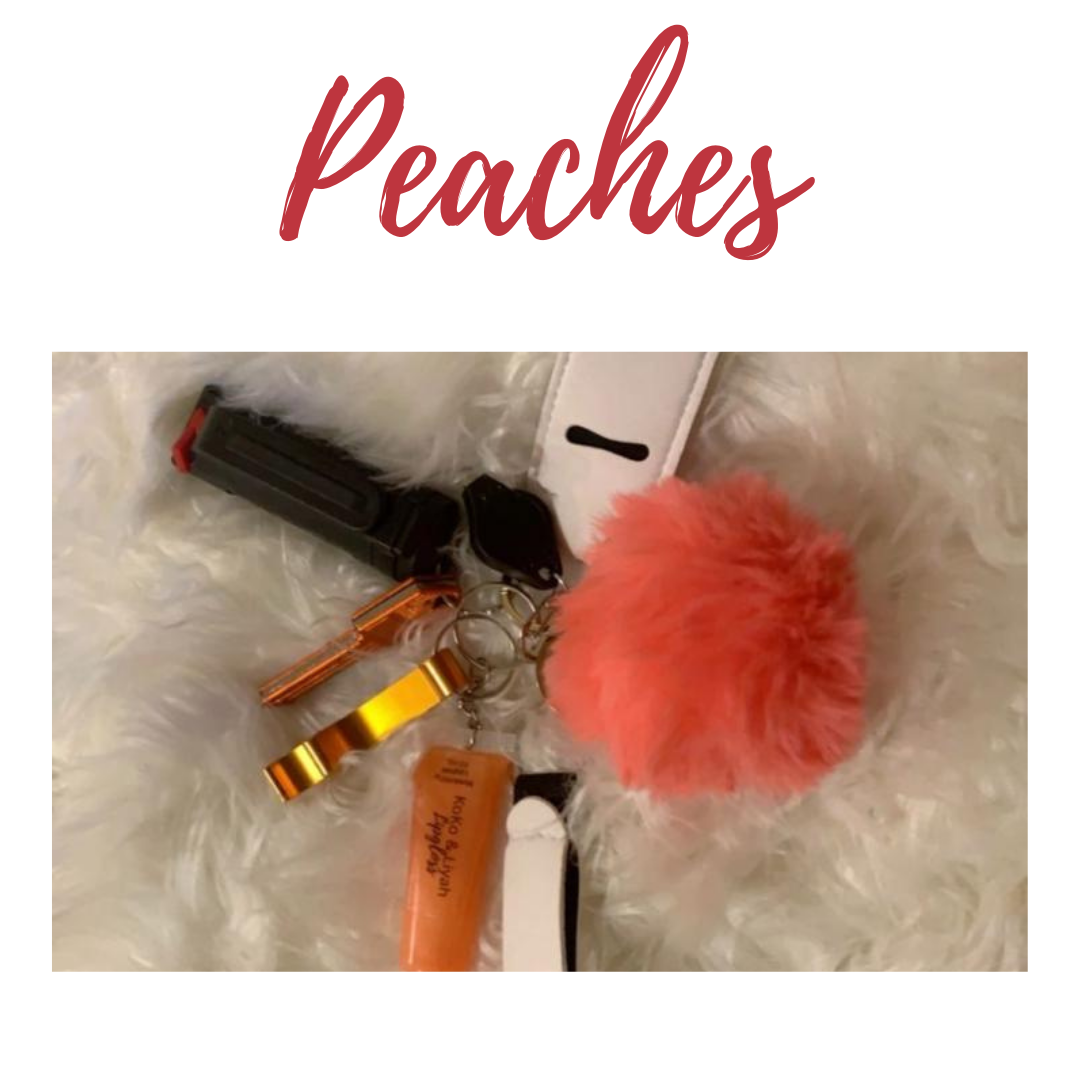 "Peaches" Safety Keychain