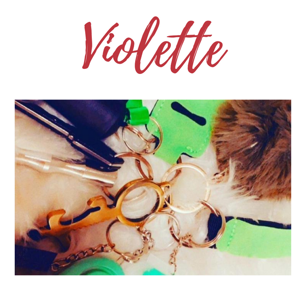 "Violette" Safety Keychain